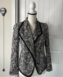 Vince open front drape boucle sweater cardigan blazer jacket size 2