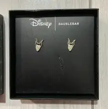 Brand New BaubleBar Disney Villains Maleficent stud earrings featuring green cry