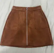 Brown Skirt Maurices Faux Suede