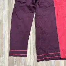 525 America Colorblock Red Turtleneck Sweater, Size Medium