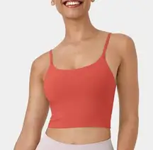 NWT Halara Basic Padded Workout Cropped Tank Top in Coral