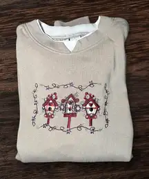 Hasting-smith Women's Tan and Cream Sweatshirt