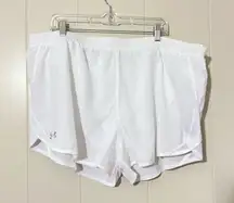 Under Armour Athletic Womens Shorts White New Plus Size XXXL NWT