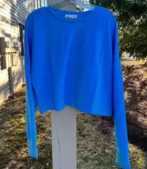 Happily Grey Women's Crop Top Pull Over Long Sleeves Large