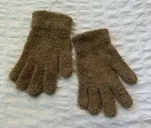 Fuzzy Brown Gloves