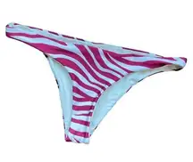 Free People x Skin By SAME Burgundy Zebra Bikini Bottom Size Large