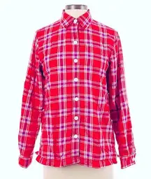 🩷❤️💜L.L. Bean fleece lined plaid flannel size XXS