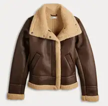 Sherpa Lined Aviator Jacket