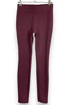 White House Black Market Leggings Knit XXS Wine‎ Stretch Pants Women