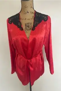 Victoria’s Secret Vintage Gold Label Red Robe