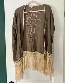 Umgee Boho Cardigan Embroidered