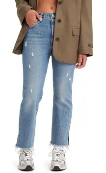 Levi's Premium 501 Original Cropped Women's Sz 30x26 Button Fly Distressed Jeans