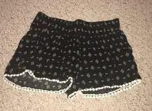 Tillys Black Patterned Shorts