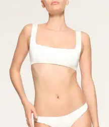 SKIMS New Bridal Silk Lingerie Corset Square Neck Top Ivory Size XS