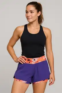 Tek Gear Size Medium Purple Athletic Activewear Shorts with Attached Spandex