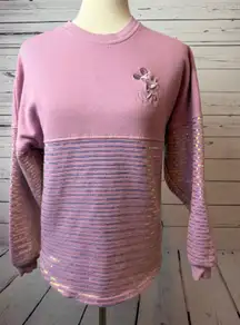 Disney Spirit Jersey XS Extra Small Vacation Sequins Mickey Mouse Sweatshirt