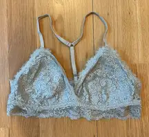 Aerie Bralette Eyelash Lace Longline Bra Padded Racerback NWOT Size Large