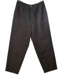 Briggs New York Womens Pleated Front Casual Pants Dark Brown Size