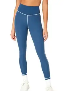 NWT We Wore What Corset Leggings MEDIUM Pale Navy High Waist Ankle Athletic