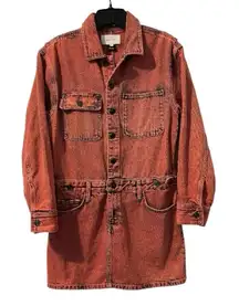 Current/Elliott Pink Acid Wash Denim Dress Size 6 (vanity size 2) The Jumpsuit