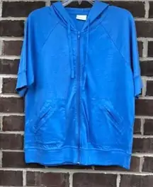 casual Blue sail zip hoodie