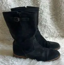 Woman by Common Projects Black Suede Pull on boots, size 37 (US 6.5) ♣️