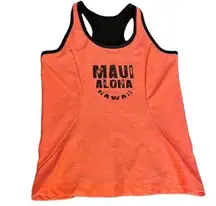 Women's Maui Aloha Hawaii Sports Racerback  Pullover Tank Top Size SML EUC #6204