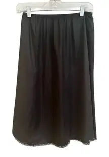 Vanity Fair Vintage 70s Half Slip‎ Women's Medium Black Lace Goth Grunge Retro