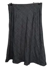 Premise Studio Women’s Skirt Size 8 Black Gray Plaid A-Line Career Workwear