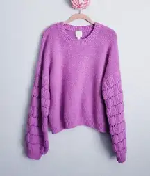 Shop The Mint Feeling Close To You Orchid Purple Textured Sweater