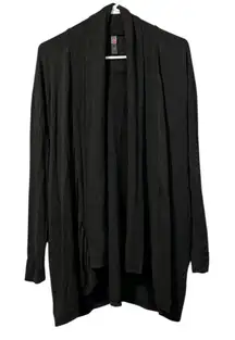 Mono B Cardigan Women's Medium Black 100% Long Sleeve Open Front‎ Athleisure