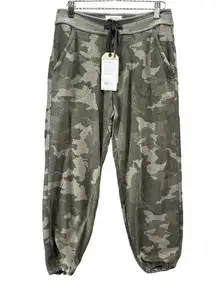 Prana Sweatpants Womens S Green Camo Jogger Cozy Up Ankle Pant Soft Hemp Tencel