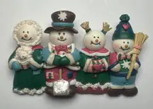 House of‎ Lloyd Christmas Snowman Family Pin Brooch 2001 Holiday