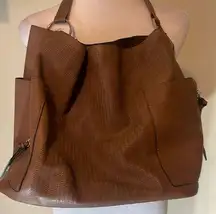 Le Miel Brown laser cut vegan hobo bag