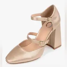 NEW Gold Journee Isadorah Mary Jane Pumps Shoes 8.5 $100