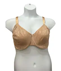 Adore Me Unlined Underwire Full Coverage Bra Size 40DD Beige Floral Print