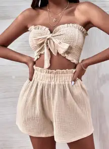 Shein peach summer set small Small #83 NWOT