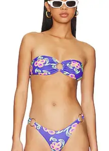 More To‎ Come Krystal Strapless Bikini Top in Purple Sz L