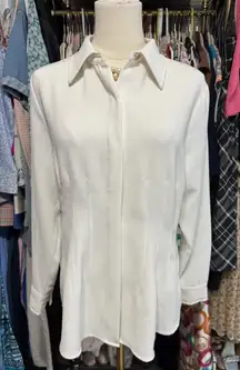 Worthington White Button-Up Blouse