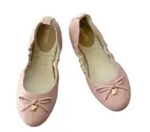 Michael Kors Michael  Leather Juliette Bow Ballet Flats Blush Pink Size 7 NWT