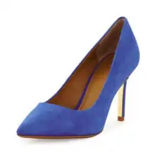 Tory Burch Elana Suede 85mm Pump Jelly Blue