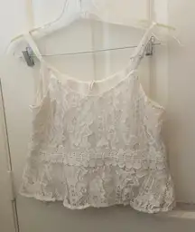 FINAL MARKDOWN Raga lace overlay cami style top medium