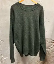 Club Fellow Vintage 90s 100% Wool Green Oversized Knit Sweater 2X 2XL Golfing