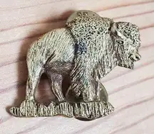 VTG Buffalo Bison Tie Tack Lapel Pin Copper Bronze Animal Prairie 1.5"x1…