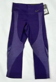 Nike Power Purple Leggings Sz XS NWT Purple Eggplant Cropped 7/8