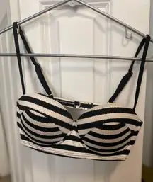 Black And White Bikini Top