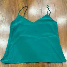 L’Agence Jane Silk Emerald Tank Size XS