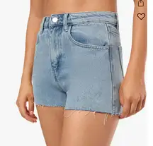 Weworewhat X REVOLVE Denim Highrise shorts super light size 27 NWT
