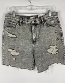 NWT SO Distressed Grey Dad Short Size 33