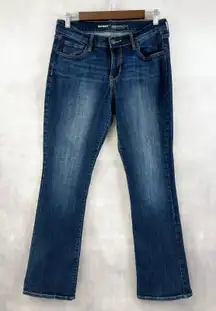 Old Navy Womens Jeans 6 Short Curvy Bootcut Mid Rise Dark Wash Classic Minimal